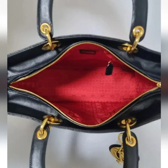 Dior Lady Bag Canage Lambskin Tote Bag - Picture 10 of 16